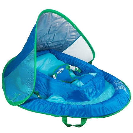 SwimWays Inflatable Infant Baby Spring Swimming Pool Float with Canopy,