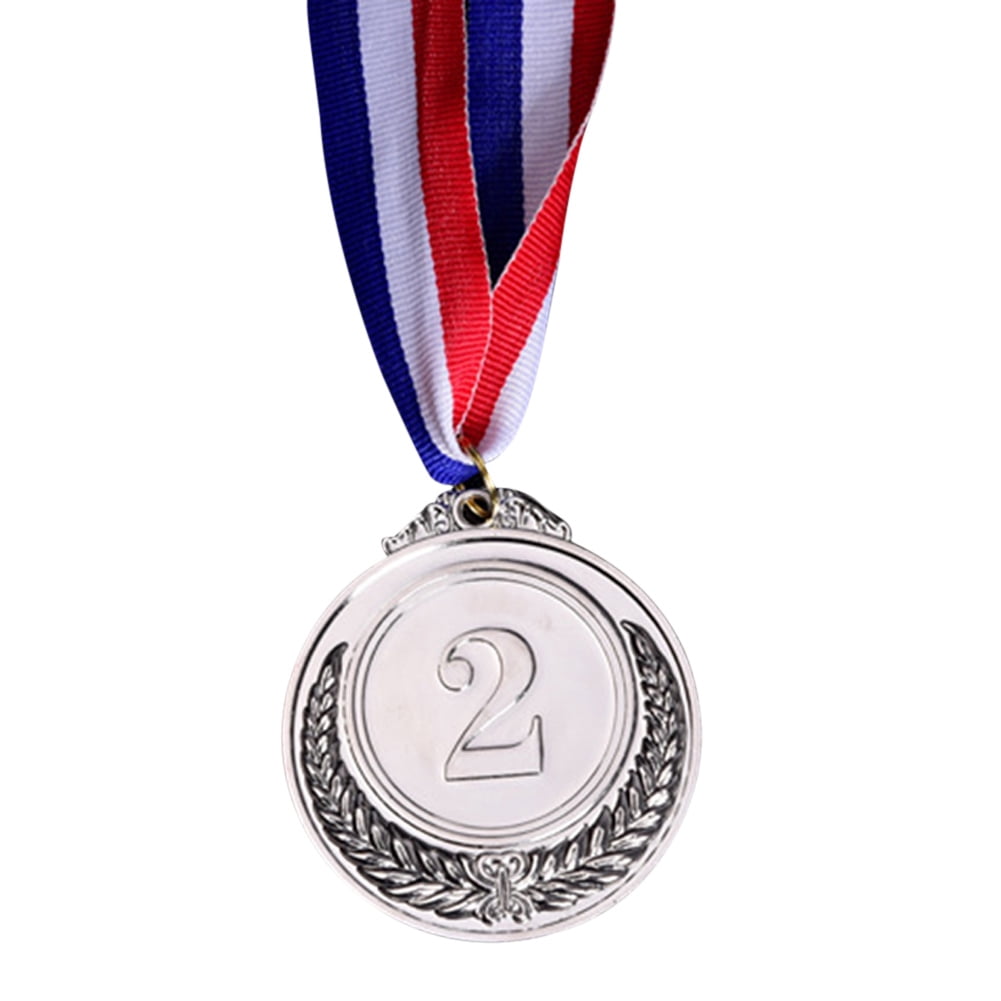 BLEEUS 30pcs 2inch Gold Silver Bronze Award Medal With Neck Ribbon Winner Medal(wheat) Sporting Supplies (Wheat)