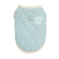thumbnail image 2 of Adorable Dog Winter Coat with Traction Rope, 2-leg Button Closing Comfortable Thickened Pet Cotton Clothes for Small Dogs Puppy, 2 of 7