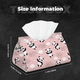thumbnail image 6 of Lsque Panda Printed Long Tissue Box Cover Holder, Facial Paper Organizer Dispenser,Triangle with Bottom Belt, PVC Leather Decorative Organizer, 6 of 9