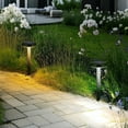 thumbnail image 3 of 6 Pack Solar Pathway Lights Outdoor, Bright Solar Lights Outdoor, IP65 Waterproof Solar Garden Lights Solar Landscape Lighting for Yard Patio Walkway Driveway Pathway, Circular, 3 of 5