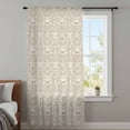thumbnail image 4 of Beige Damask Sheer Curtains 84 Inches Long, Vintage Country Scroll Floral Patterned Light Filering Curtains, Breathable Simi Curtain Privacy Drapes for Living Room Bedroom Window Treatment, 4 of 9