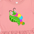 thumbnail image 4 of Inktastic Cute Caterpillar on Leaf Girls Toddler Dress, 4 of 5