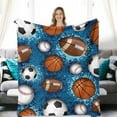 thumbnail image 1 of LHSHID Basketball Baseball Blanket Flannel Soft and Comfortable Anti static Bed Sofa Blanket 30x40in, 1 of 6