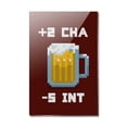 thumbnail image 1 of 8-Bit Pixel Retro Beer Charisma Buff Gamer Game Rectangle Acrylic Fridge Refrigerator Magnet, 1 of 4