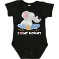 thumbnail image 3 of Inktastic I Love My Mommy Cute Elephants with Moon and Stars Boys or Girls Baby Bodysuit, 3 of 5