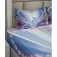 thumbnail image 2 of Ambesonne Bridal Fitted & Top Sheet Set with Shams, Valentines Roses Heart, Blue Purple Pink, 2 of 4