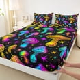 thumbnail image 3 of Homewish Abstract Ombre Mushroom Full Size Sheets 4-Piece for Boys Girls,Gradient Starry Sky Breathable Bed Sheets,Botanical Plants Lightweight Sheet Sets,Lightweight Room Decor, 3 of 7
