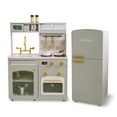 thumbnail image 2 of Teamson Kids Little Chef Normandy Wooden Play Kitchen with Modular Fridge, Sink, Oven & Pretend Play Accessories, Green, 2 of 14