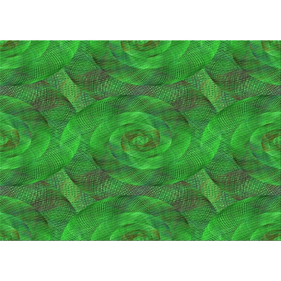 Ahgly Company Indoor Rectangle Patterned Lime Green Area Rugs, 2' x 3'