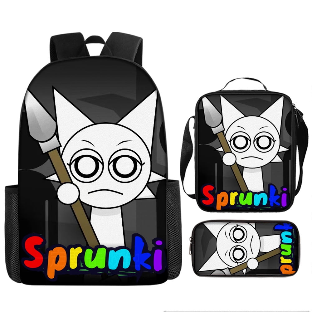 WovenWink Sprunky Backpacks, Sprunki Back Packs Pencil Bags Crossbody Bags Games Mochila Travel Back Packs, Best Gifts for Game Fans Birthday Graduation Theme Party