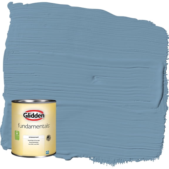 Glidden Fundamentals American Anthem / Blue Flat Interior Paint, 1 Quart