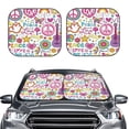 thumbnail image 2 of Haiem Peace Love and Dove Flower Power Car Windshield Sun Shade (2 Pieces) Foldable Windshield Sun Shade Car Accessories for Truck SUV Pickup-Medium, 2 of 7