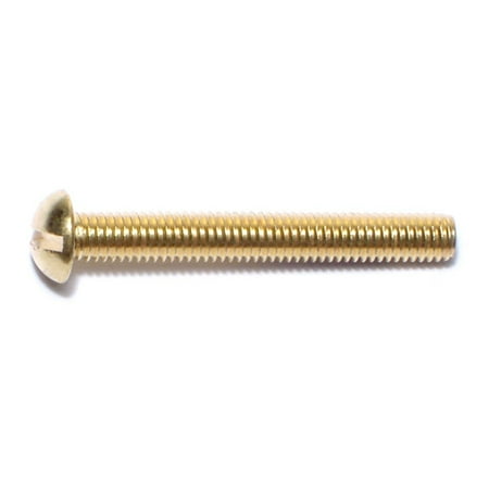 

#10-32 x 1-1/2 Brass Fine Thread Slotted Round Head Machine Screws (10 pcs.)