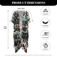 thumbnail image 6 of SCRAWLGOD Highland Cattle Print Long Kimono Swimsuit Coverup for Women Lightweight Breathable Bathing Suit Cover Up Sunflower Aztec Cow Print Summer Beach Cover Up, 6 of 6