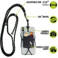 thumbnail image 2 of Around The Neck Phone Holder by Gecko - Neck Holder For Cell Phone Compatible with iphone 11 Crossbody Case With Strap (GOLD BLING XL Neck - BLACK Pocket), 2 of 5