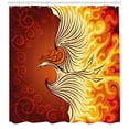 thumbnail image 3 of Ambesonne Orange Shower Curtain, Phoenix Bird in Warm Tones, 69"Wx84"L, Orange and Yellow, 3 of 3