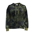 thumbnail image 4 of Time and Tru Women's Tie Dye Velour Hoodie, Sizes XS-3XL, 4 of 5