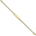 thumbnail image 2 of Avariah Diamonds 14k Yellow Gold Semi-Solid Polished Cuban ID Bracelet - 6", 2 of 5