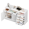 thumbnail image 6 of Katalora Farmhouse Storage Cabinet, White Office Organizer with 5 Drawers, 2 Doors and Open Shelf, Fluted Accent Cabinet for Home Office,Living Room,Entryway, 6 of 9