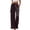 #01Brown, variant on Womens Silk Satin Pajama Pants Casual Loose Lounge Pants Drawstring Elastic Waist Wide Leg Pj Bottoms with Pockets Brown S