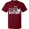 thumbnail image 2 of OXI T-Shirt - Never Forget, Basic Casual T-Shirt for Men's and Women Fleece T-Shirt Short Sleeve - Cardinal Red Small, 2 of 3