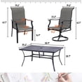 thumbnail image 2 of Sophia & William 7 Pieces Outdoor Patio Dining Set Textilene Chairs and Metal Table, 2 of 10