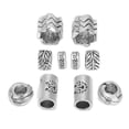 thumbnail image 2 of Joyería Para El Cabello, Cuentas Para Barba Vikinga, 10 Piezas Con Bordes Pulidos En Ambos Extremos Para Colgante Para Cabello Trenzado Para Teñir La Barba Para Barba Trenzada, 2 of 7
