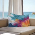 thumbnail image 3 of Turquoise Orange Purple Outdoor Pillow Covers 20x12 Inch Lumbar Pillow Covers Set of 2 Waterproof Decorative Throw Pillow Cases Modern Color Gradient Cushion Covers for Patio Furniture Garden Couch, 3 of 8
