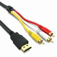 thumbnail image 3 of Quality Composite AV Cable for xbox 360/PS3/PC HDTV to 3RCA Cable with Gold Plated Connectors Video Audio Transmission, 3 of 9