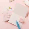 thumbnail image 4 of YujiCraft Valentine's Day Greeting Card Set, 1 Pack Floral Birthday Thank You Blessing Card for Couples, Romantic Handmade Paper Card,D, 4 of 5