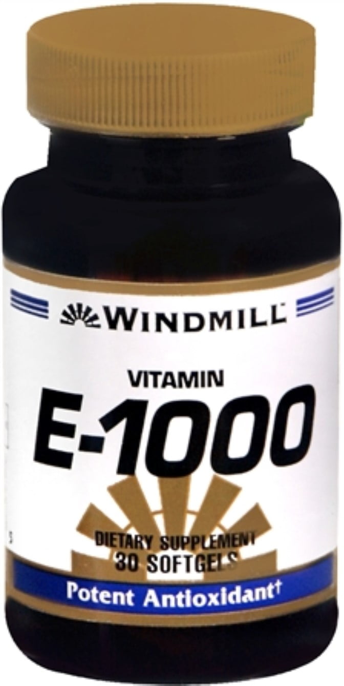 Windmill Vitamin E-1000 Softgels 30 Soft Gels - Walmart ...
