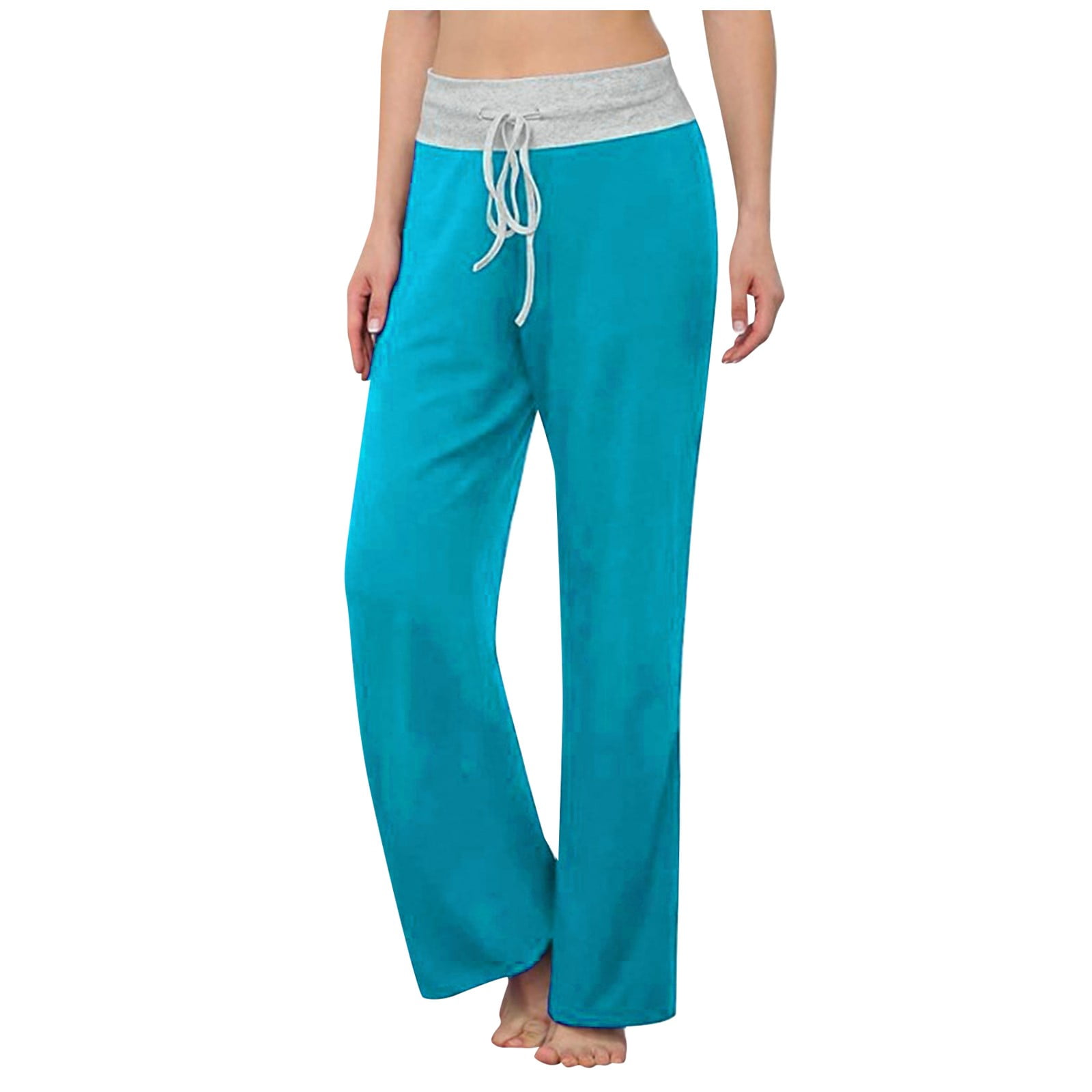 netehipn Women's Comfy Casual Pajama Pants Floral Print Drawstring Palazzo  Lounge Pants Wide Leg - Walmart.com