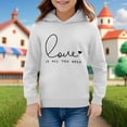 thumbnail image 2 of Vividxx Hoodies For Girls Toddler Long Sleeve Letter Print Hoodie Warm Kids Pullovers Tops Fashion Clothing 6-7 Years, 2 of 4