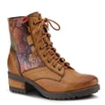 thumbnail image 2 of L’Artiste Marty Hand-Painted Leather Ankle Boots for Women – Cozy Flannel Lined Comfort Boot with Zipper Closure, 2 of 6