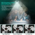thumbnail image 4 of Moclever Camping Fan with LED Light, 270° Oscillating Rechargeable Tent Fan with Emergency Power Bank for Camping Hiking, Black, 4 of 15