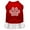 Red W/White, variant on Pet Dog Cat Dress Screen Printed, "Chevron Paw"