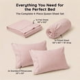 thumbnail image 2 of Loomsnest 100 Cotton Sheet Set, Breathable & Lightweight Percale Cooling Sheets, Deep Pocket (Fits up to 18”), Queen, Blush, 2 of 10