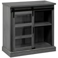 thumbnail image 1 of HOMCOM Farmhouse Buffet Cabinet with Glass Sliding Door Kitchen Sideboard, 1 of 10