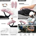 thumbnail image 5 of ZIATUBLES Axolotl Pink Flower 5 PCS Office Chair Cover Set Includes High Back Chair Stretch Slipcover with Armrest Cover, Tissue Box Organizer and 5 Compartments Remote Control Holder, S, 5 of 7