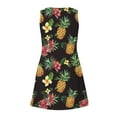 thumbnail image 4 of Tropical Print Dress for Women Sleeveless V Neck Summer Mini Dress Casual Vacation Beach Sundress, 4 of 6