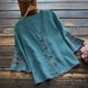 thumbnail image 4 of Camisetas de lino y algodón para mujer, ropa bordada de estilo chino, informal, elegante, moda de verano, 4 of 4