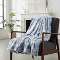 thumbnail image 3 of Home Soft Things Tie Dyed Double Sided Faux Fur Throw - Blue - 50" x 60", 3 of 5