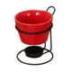 thumbnail image 3 of Olla de cerámica para fondue de chocolate con rejilla de hierro, taza para derretir chocolate rojo, 3 of 9