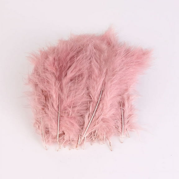 Nvzi 200Pcs Fluffy Feathers 3.9-5.9Inch for Crafts Making Wedding Party Decoration-Pink A