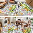 thumbnail image 6 of Easter Truck Area Rugs Collection 2.7'x5', Spring Floral Eggs Butterflies Leaves Gray Plaid Non Slip Indoor Rectangle Throw Runner Rug Floor Mat Carpet for Living Room Dining Table Bedroom Nursery, 6 of 9
