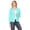 Aqua, variant on Women's Casual Office Work Long Sleeve Open Front Blazer Jacket