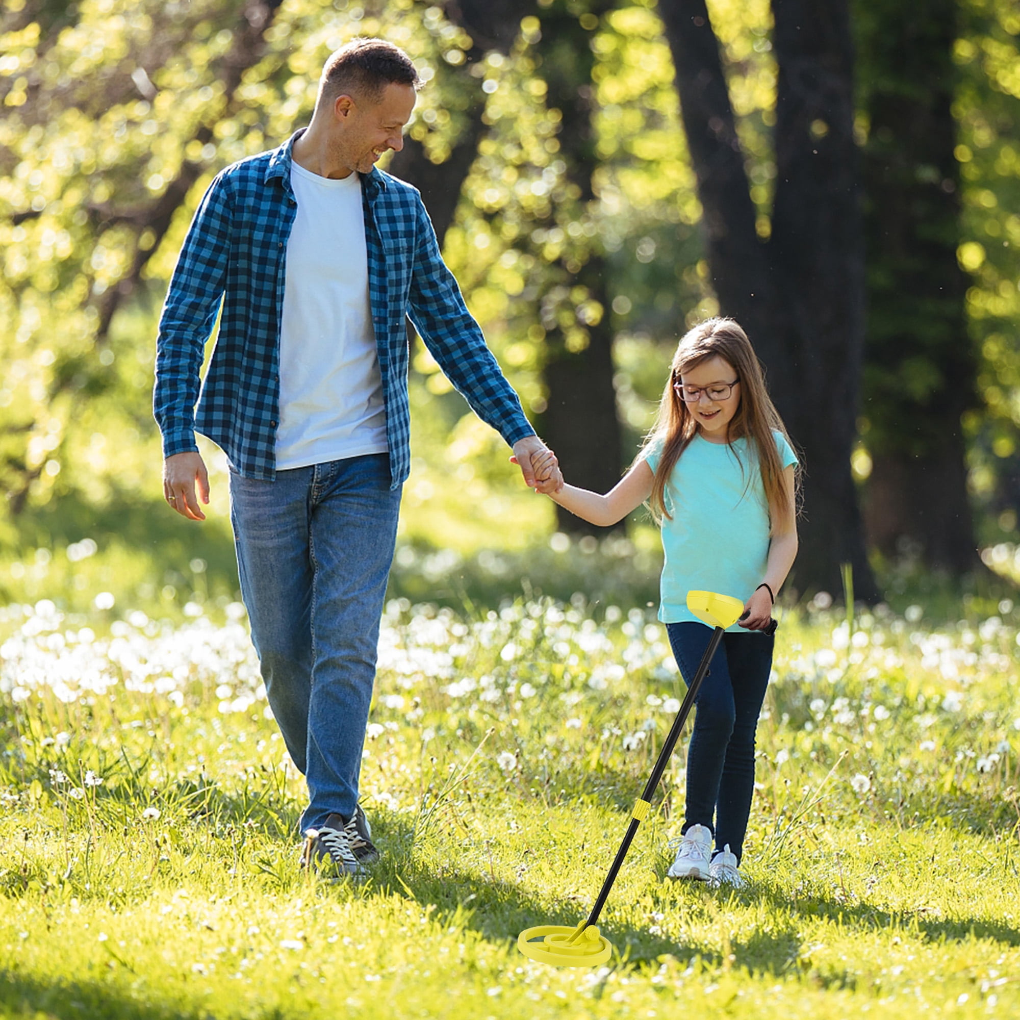 Gymax Metal Detector for Kids Waterproof Kids Metal Detector w/ Waterproof Search Coil