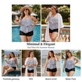 thumbnail image 5 of JYLFC Two Piece Plus Size Tankini Swimsuit for Women Ruffled Bathing Suit with Shorts Modest and Flattering Swimwear, Black 3XL, 5 of 6