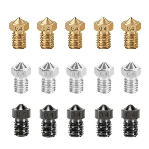 Kit de boquillas de 15 piezas de 0,4 mm para Anycubic Koba, Mega S, Mega X